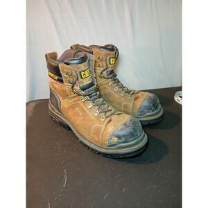 CAT Hauler 6" Boots Men 10 Composite Toe Plate Waterproof Work Hiking Farm Ranch